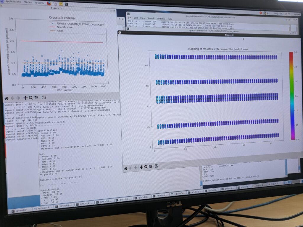 Un écran avec des tests de validation