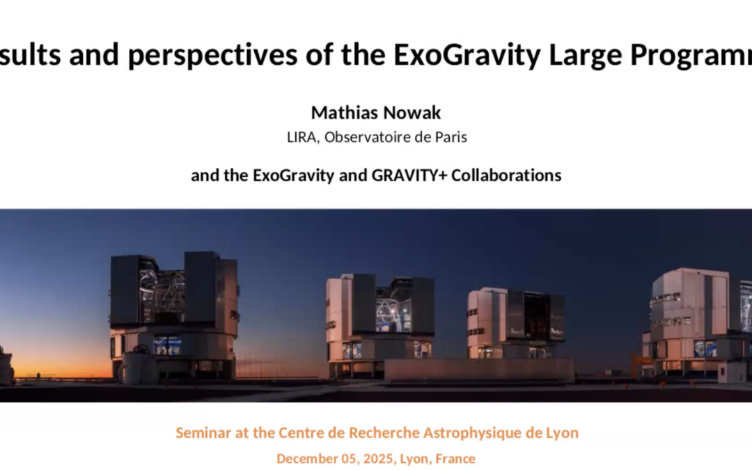 Seminaire Mathias Nowak – (LIRA, Paris)